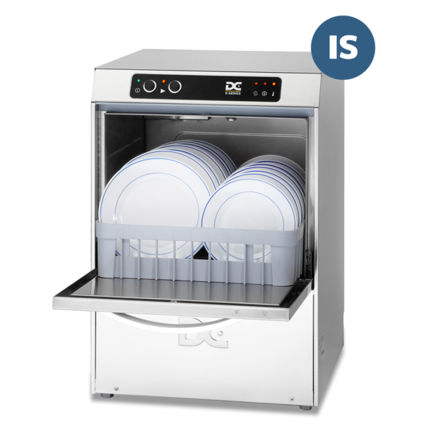 DC SD40IS Standard Range 400mm Basket Frontloading Commercial Dishwasher with Integral Water Softener, 11 Plates