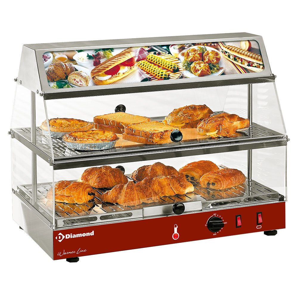 Diamond VLD2-R Counter-Top Heated Display Case with Light Up Sign