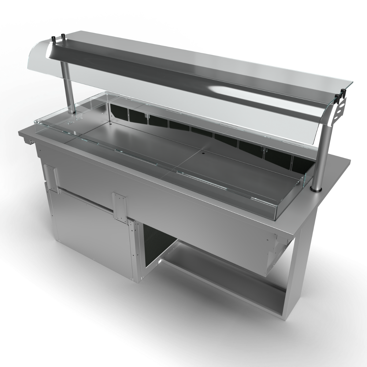 Moffat D4RW Drop-In Refrigerated Well Model with Curved Glass Open Front Gantry