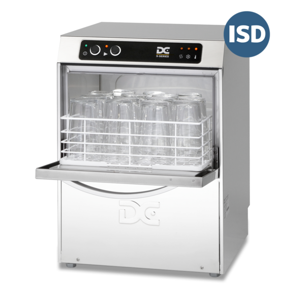 DC SG35ISD Standard Range 350mm Basket Frontloading Commercial Glasswasher with Integral Water Softener and Drain Pump, 14 Pint Capacity