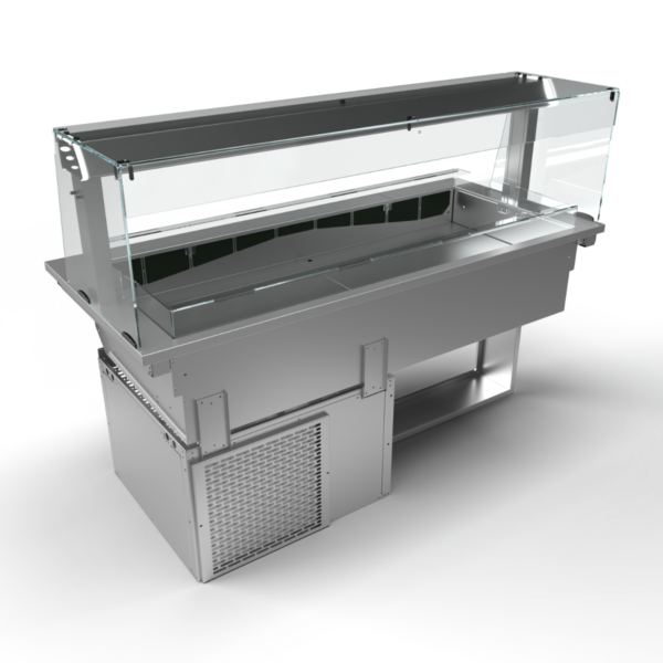 Moffat D4RWSL Drop-In, Refrigerated Well Model with Square Glass Open Front Gantry