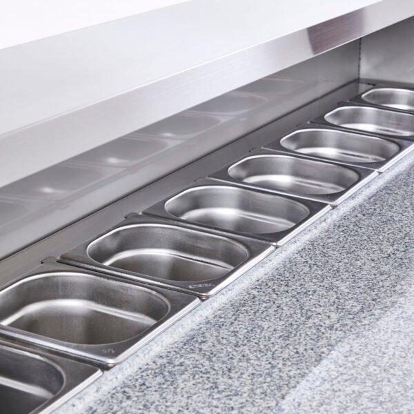 Sterling Pro Cobus SPU903PZ 3 Door Granite Top Pizza Counter, 8 x GN1/6, 402 Litres - view 5