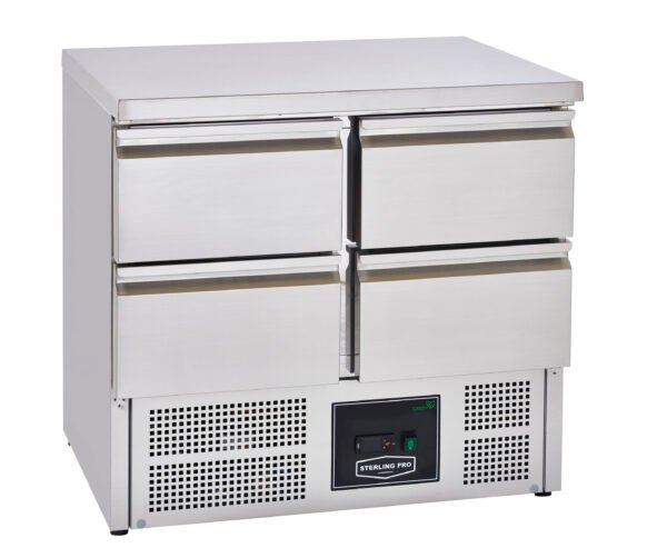 Sterling Pro Cobus SPU201-4D Undermounted Fridge Counter 4 Drawers, 220 Litres