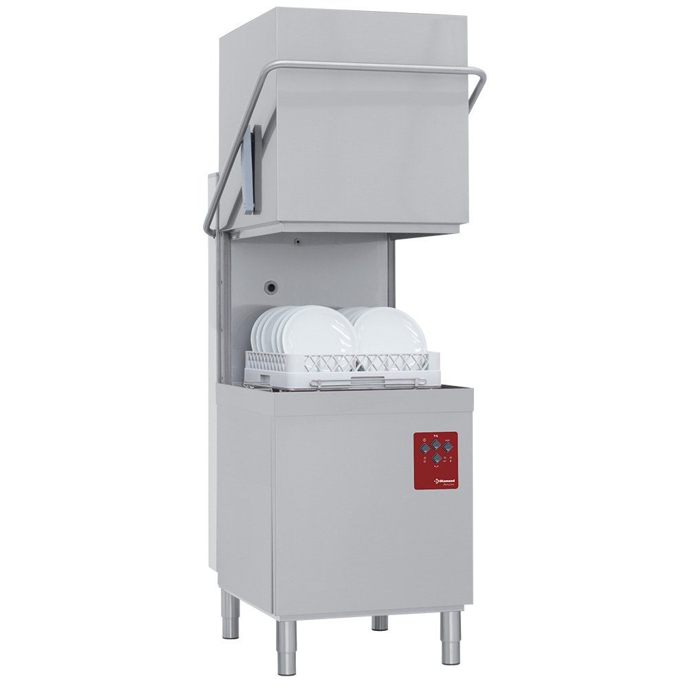 Diamond DK7/6 500mm Basket Passthrough Hood Dishwasher, 18 Plate Capacity