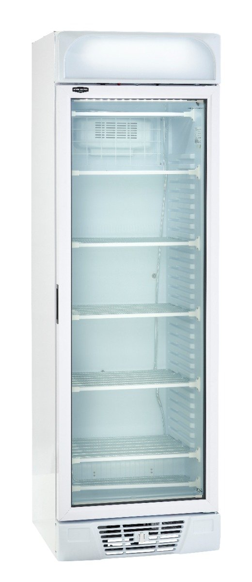 Sterling Pro Green BBVF372-HC Upright Glass Single Door Display Freezer, 382 Litres