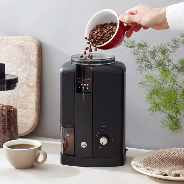 Wilfa Svart Aroma Precision Coffee Grinder (Black) + Hario Drip Kettle Air - view 2