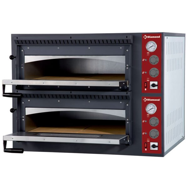 Diamond EFP/44R-M Stainless Steel Electric Oven, 2 x 4 Pizzas