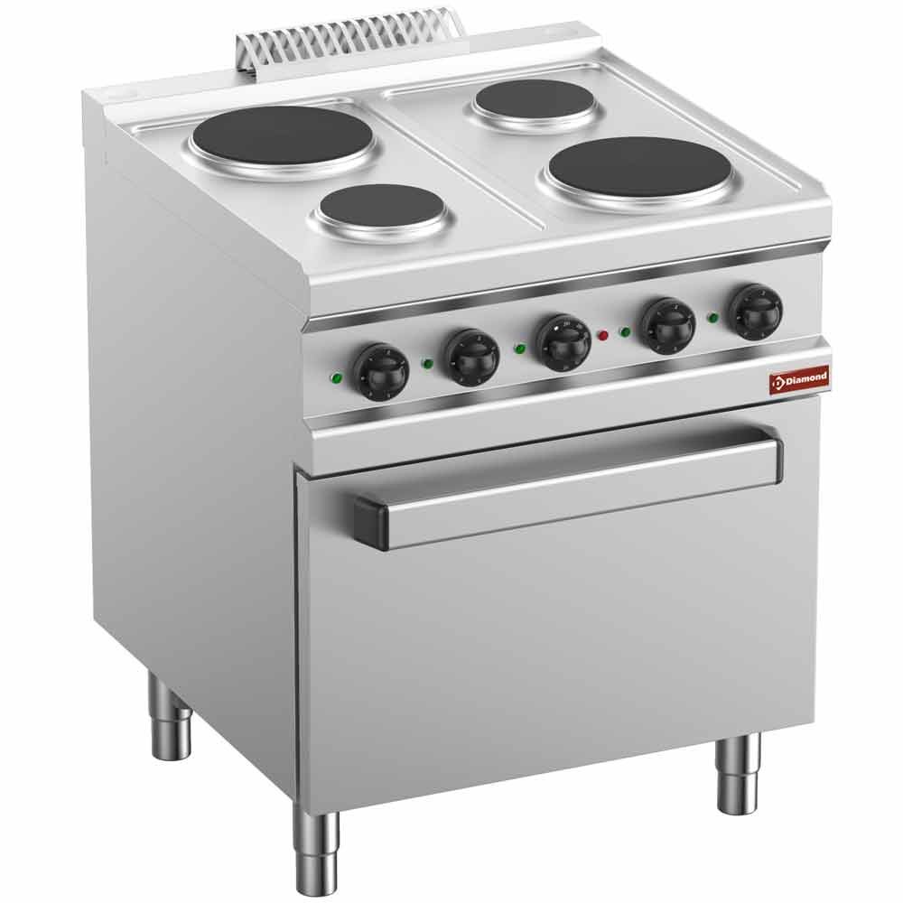 Diamond C4EF7-BF 4 Round Plates Electric Range with Oven, 13.5kW