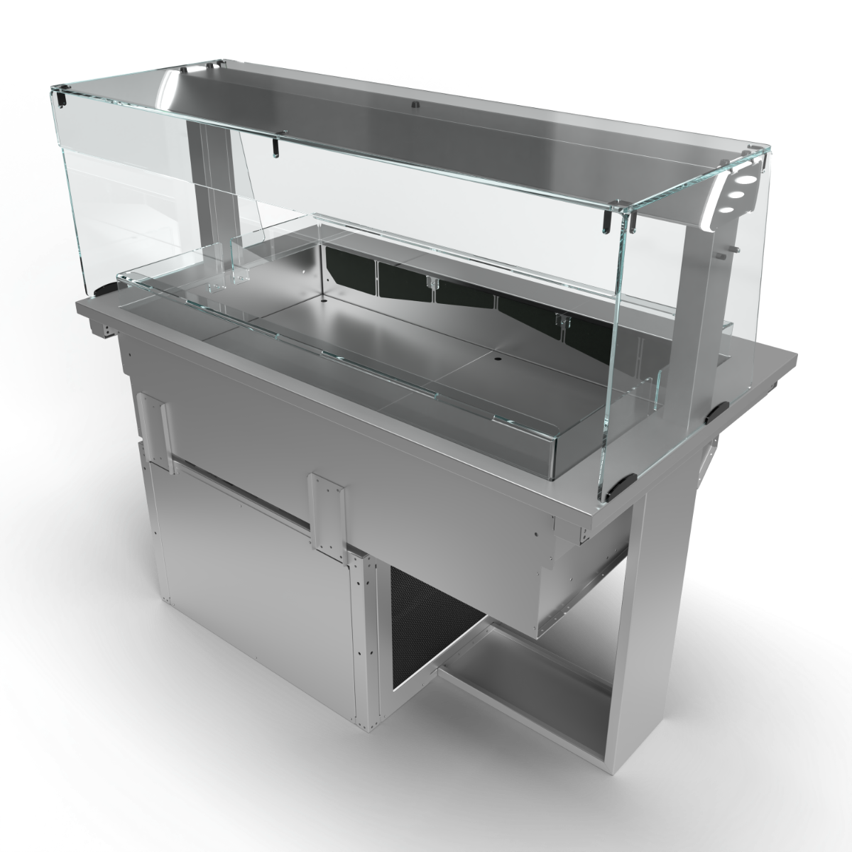 Moffat D3RWSL Drop-In Refrigerated Well Model with Square Glass Open Front Gantry