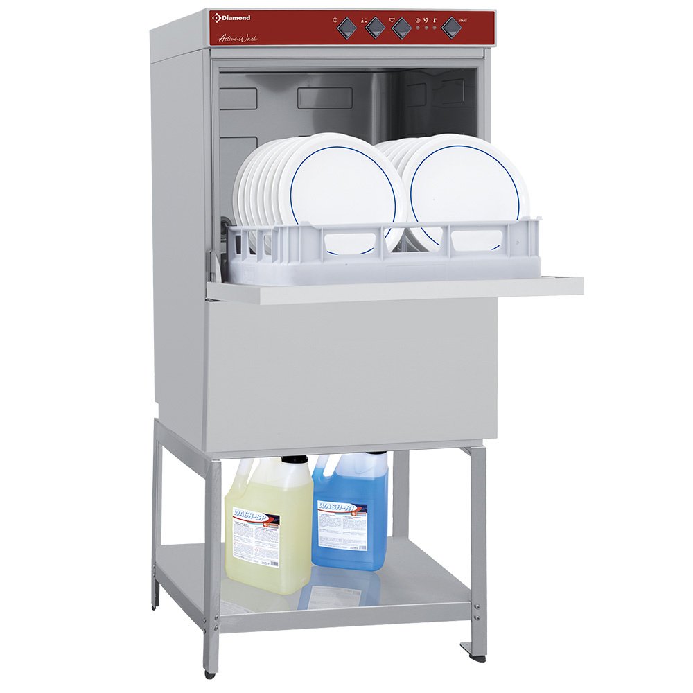 Diamond 051D/6M_BD/F-S 500mm Basket Frontloading Dishwasher on Open Understorage, 18 Plates