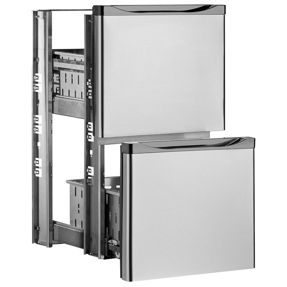 Diamond T1/2-X Drawers kit, stainless steel, (1/2 + 1/2) x TAV