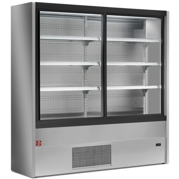Diamond PD10/A7-R2 Grey Refrigerated Multideck with Glass Sliding Doors, 1000mm
