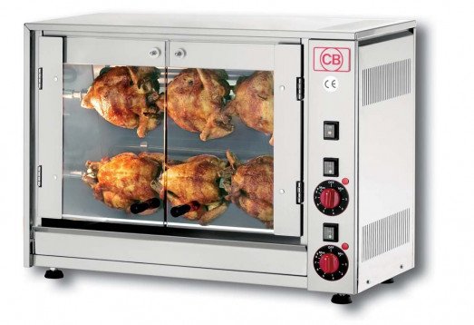 CB E6P - 2 Spit - 6 bird Electric Chicken rotisserie