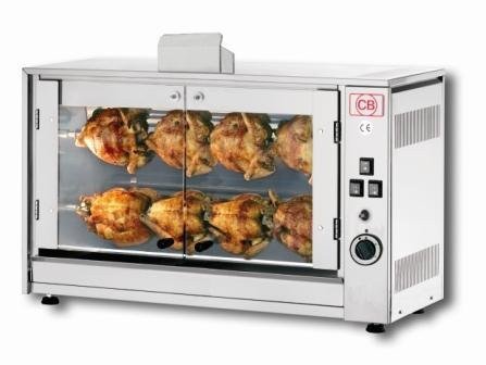 CB E8P-S2 - 2 spit - 8 bird Electric Chicken rotisserie