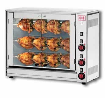 CB E12P-S3 - 3 spit - 12 bird Electric Chicken rotisserie