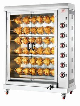 CB E36PB-S6 - Low height - 6 spit 36 bird Electric Chicken rotisserie