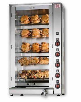 CB E15P-S5 - 5 spit - 15 bird Electric Chicken rotisserie