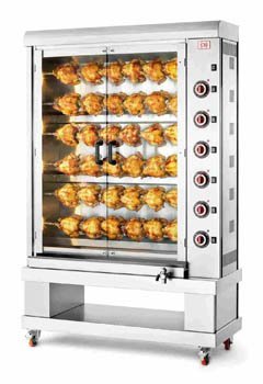 CB G36P-S6 - 6 spit - 36 bird Gas rotisserie