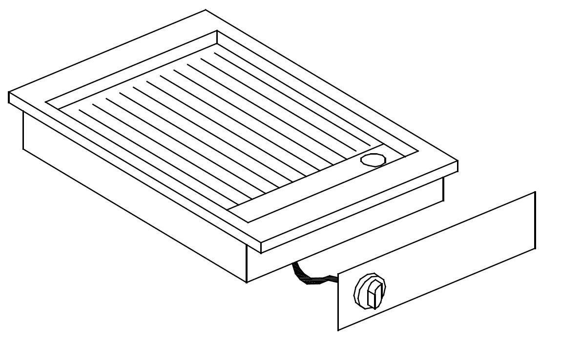 Giorik LGE4811DX "Drop In" Ribbed plate electric griddle