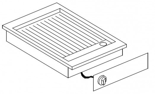 Giorik LGE4811DX "Drop In" Ribbed plate electric griddle