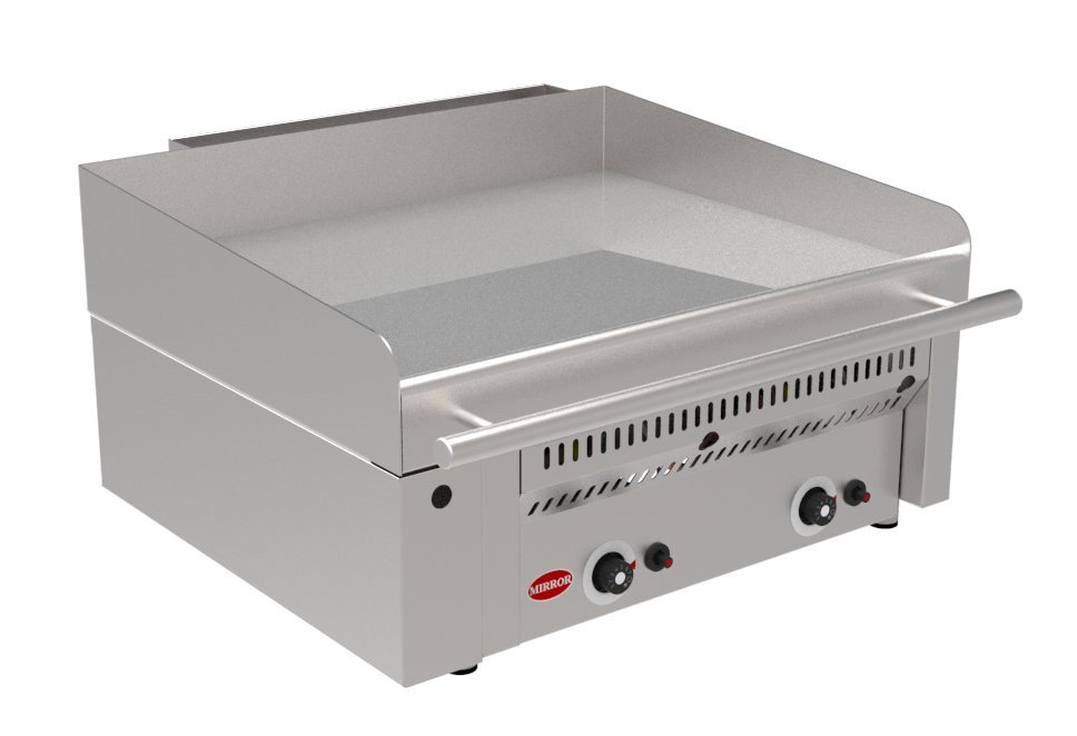 Mirror Zone 2 Heavy duty Gas chrome griddle - 2 Cooking Zones