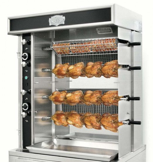 Inotech Legend ITL360 (Narrow) "Wall of flame" 6 Spit Rotisserie (Image shows 4 spit)