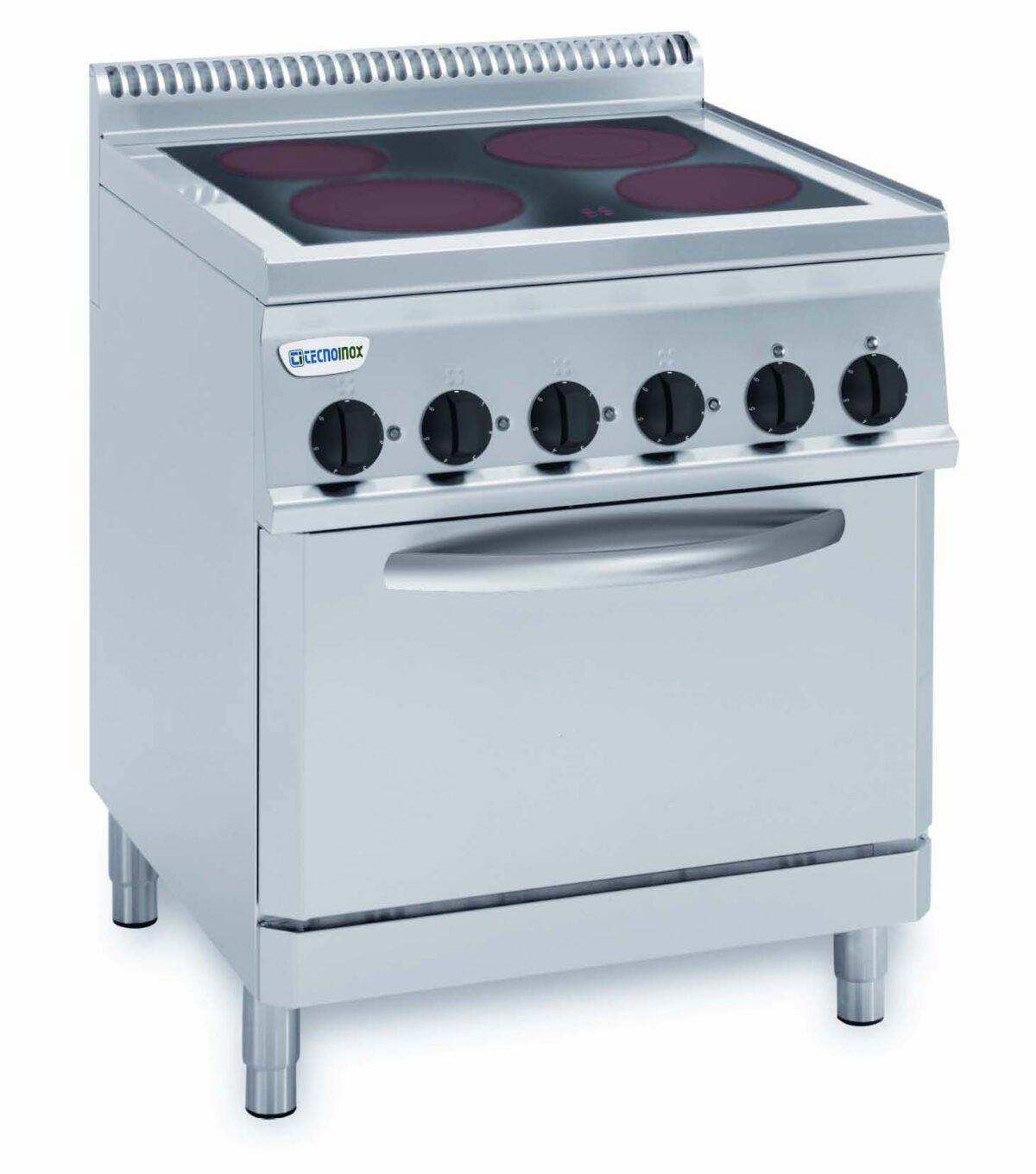 Tecnoinox PFC70V7 4 ring ceram hob electric range with electric fan oven