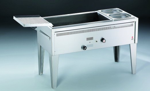 Ubert SFF13002 - 28 ltr gas Flat bottom fish fryer with batter basin
