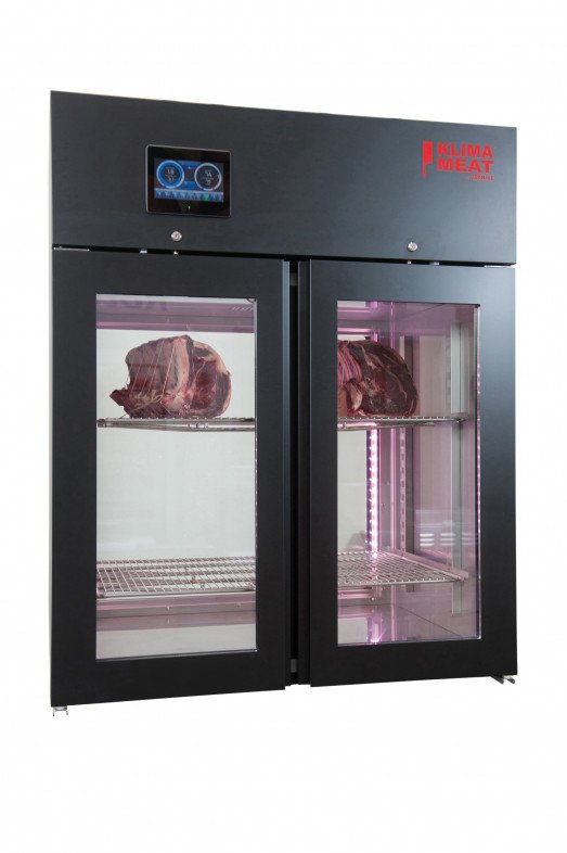 Klima KMVE - Black Finish See Thru' Counter top - 700 Ltr Dry ager meat maturing fridge