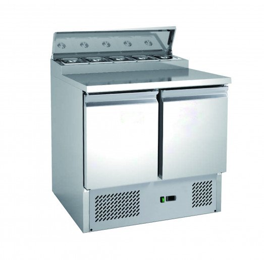 Chefs Range SP216 - 2 Door Prep counter - 5 x 1/6gn containers