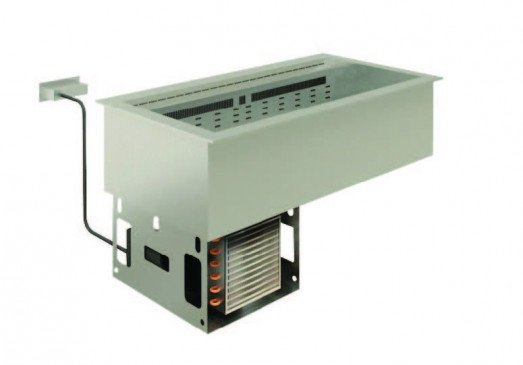 Emainox Elegance 8046501HC 3 x 1/1gn Drop In Fan assisted refrigerated display with dolewell
