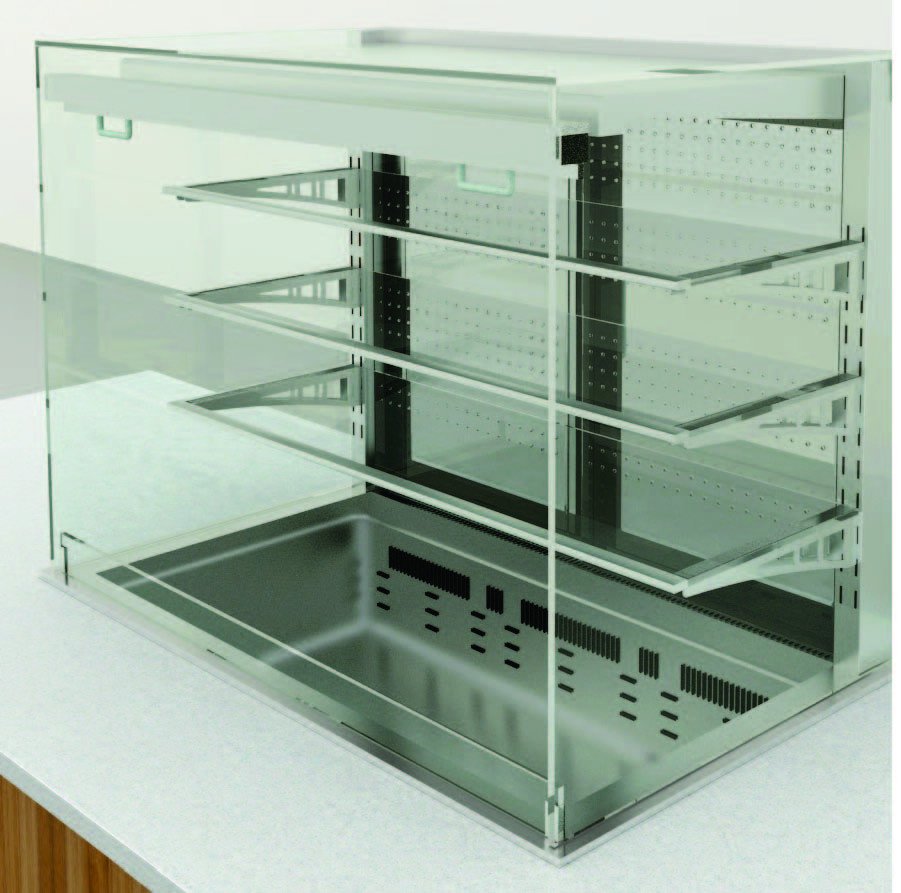 Emainox Elegance 8046528HC 2 x 1/1gn Drop In 3 tier Refrigerated Display + Dolewell base - Operator serve