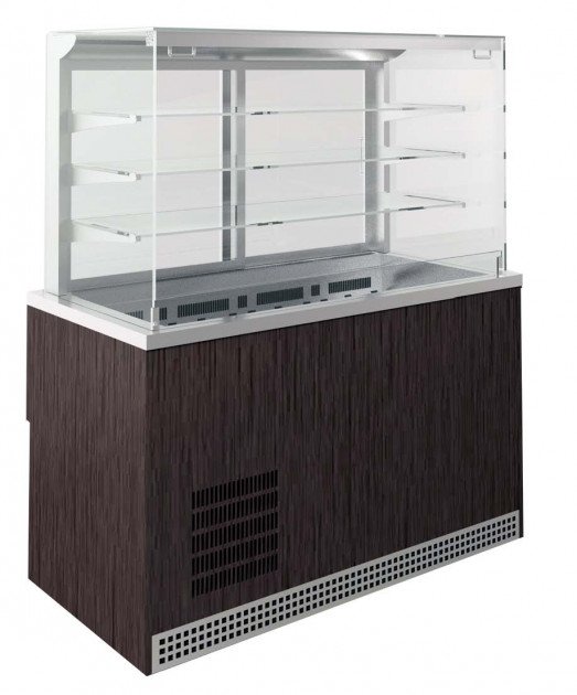 Emainox Self Supreme 8087390 - 3 Shelves + 2 x 1/1gn Refrigerated Grab & Go display with dolewell