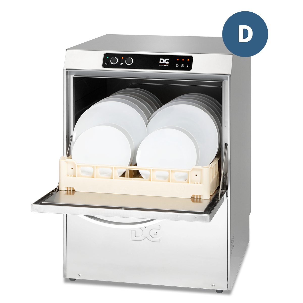 DC SD50D Standard Range 500mm Basket Frontloading Commercial Dishwasher with Drain Pump, 18 Plates