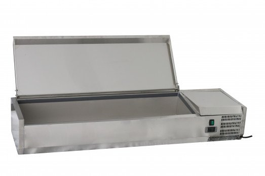 Chefs Range TU120013L 1200mm Topping well with lid 3 x 1/3gn + 1 x 1/2gn