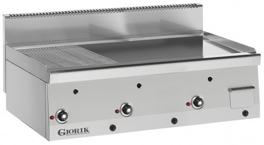 Giorik Snack 60 LGG6960X - 1000mm Slimline Gas griddle - 1/3 Ribbed + 2/3 Smooth