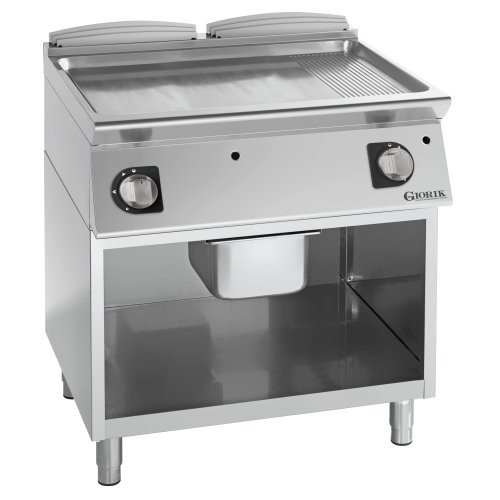Giorik FMG741CRX - 2 Zone Gas griddle - 1/3 ribbed + 2/3 smooth plate chrome plated