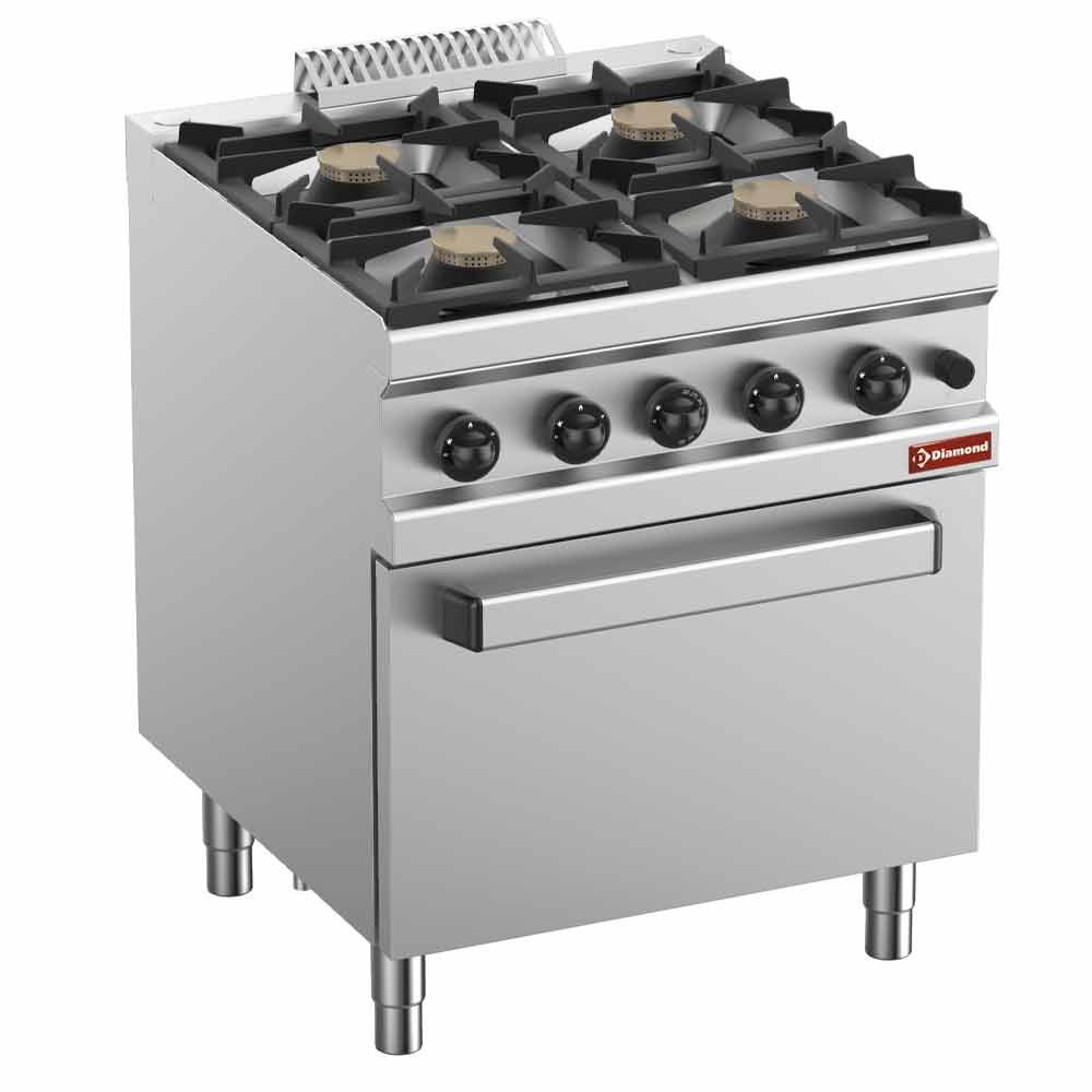Diamond C4GF7-BF 4 Burners Gas Range with Oven