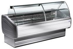 Diamond MY25/A1 Stainless Steel Curved Glass Refrigerated Serveover with Understorage, 2500mm
