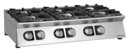Giorik 70 Top ECG760T 6 burner gas boiling top