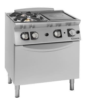 Giorik TG74FTL Medium Duty Gas Solid Top Range + 2 open burners