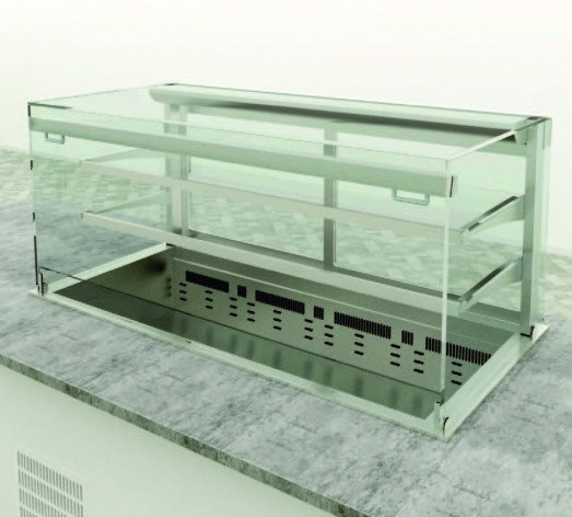 Emainox Elegance 8046906hc 4 x 1/1gn Drop In 2 Tier Refrigerated display + Dolewell base - Operator Service