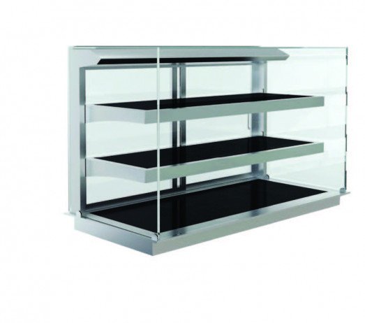 Emainox Elegance 8046750A 2 x 1/1gn Grab & Go Drop In Ceran 3 Tier Heated Display