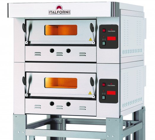 Italforni EGA-2 Heavy duty twin deck gas pizza oven - 8 x 12" Pizzas