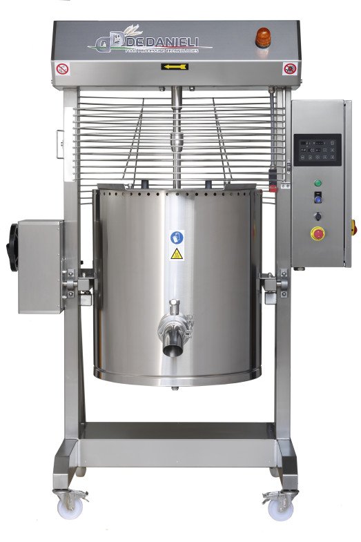 De Danieli C500CSEIA - 500 Ltr Electric High temperature Indirect heat tilting kettle with stirer for medium density products - Touchscreen controls