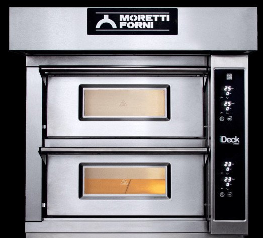 Moretti IDD60.60 Twin deck electric pizza oven - 8 x 12" Pizzas with Electronic controls