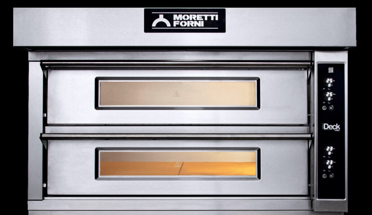Moretti IDD105.105 Twin deck electric pizza oven - 18 x 12" Pizzas with Electronic controls
