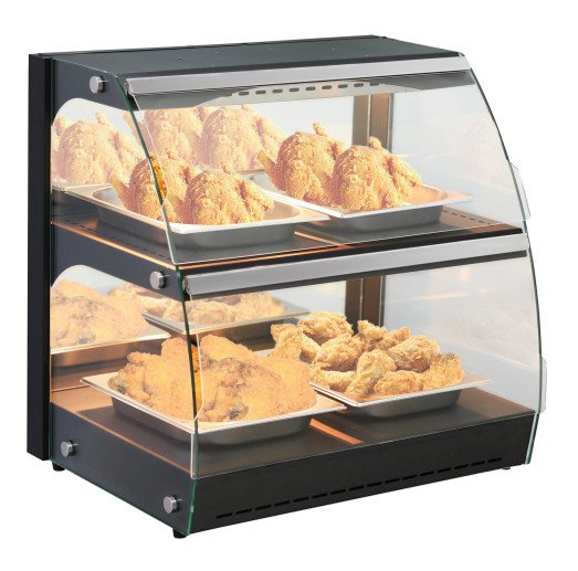 Chefs Range RTR2D2/D Heated Counter top Grab & Go Heated display - Curved glass