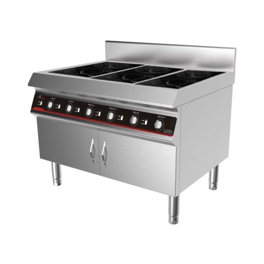 Chefs Range GXIH6-3.5B/RT 70 LINE Floorstanding 6 Ring Induction hob - 6 x 3.5kw power