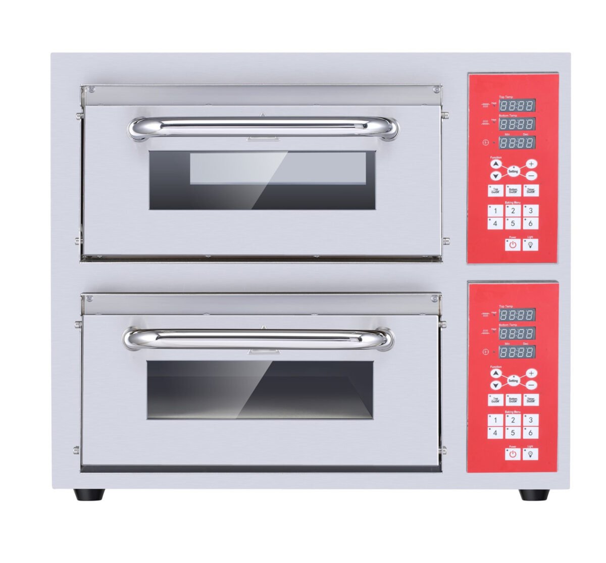 Chefs Range FP17AE - Compact Twin deck pizza ovens with programmable controls - 2 x 16" pizzas